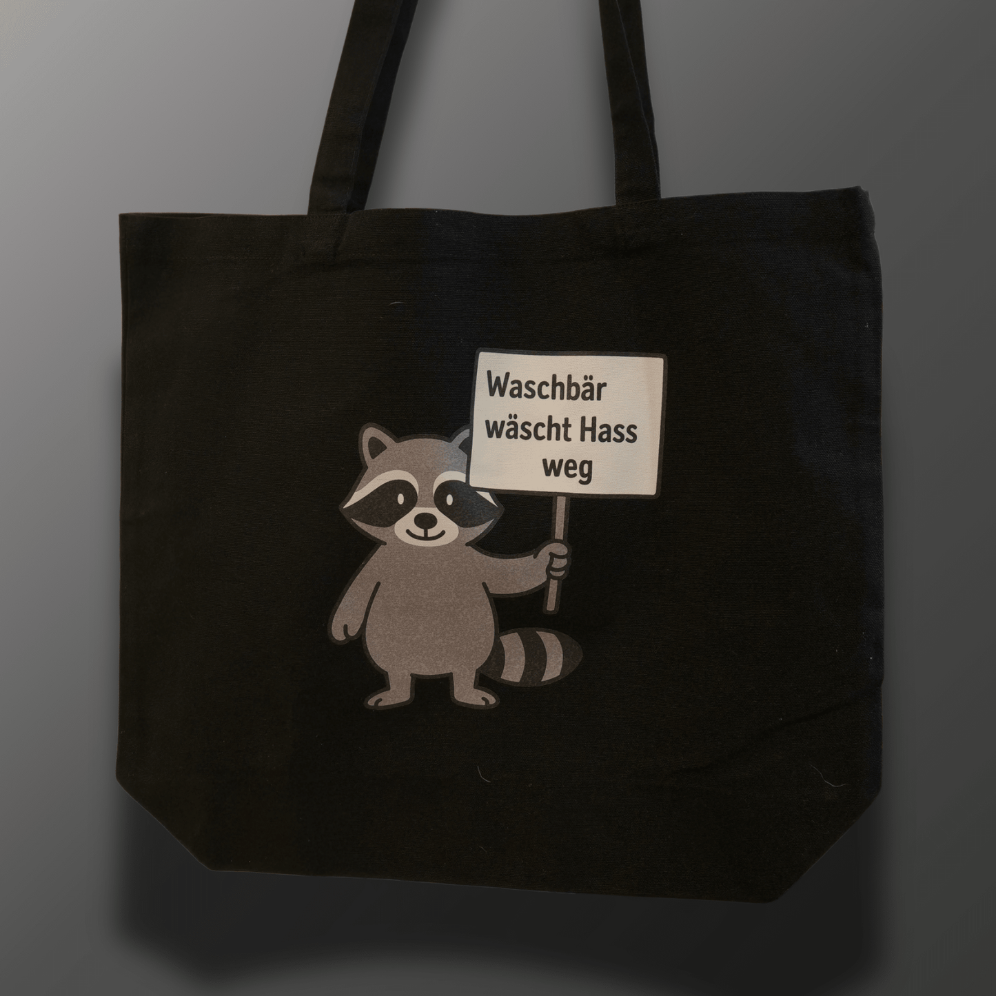 Waschbär wäscht Hass weg, Tasche. - SoliWear