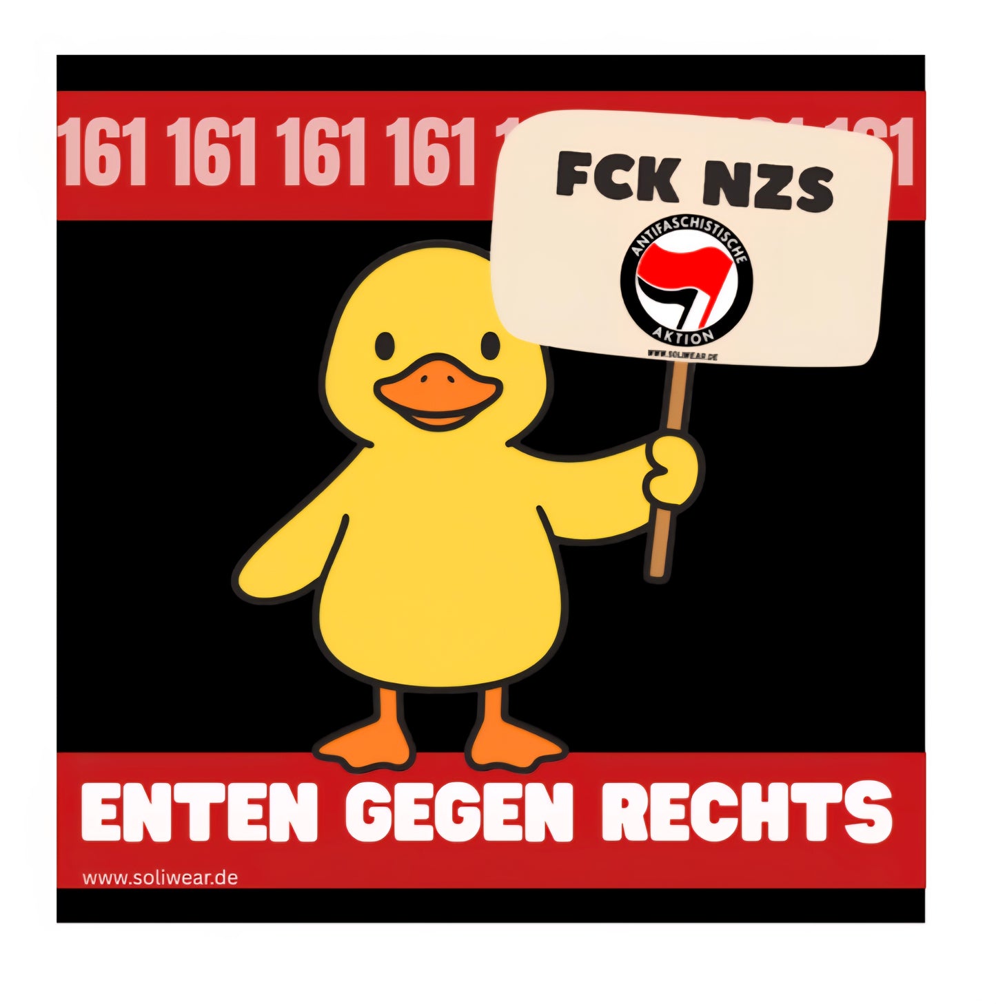 Antifa Ente Sticker – Enten gegen Rechts