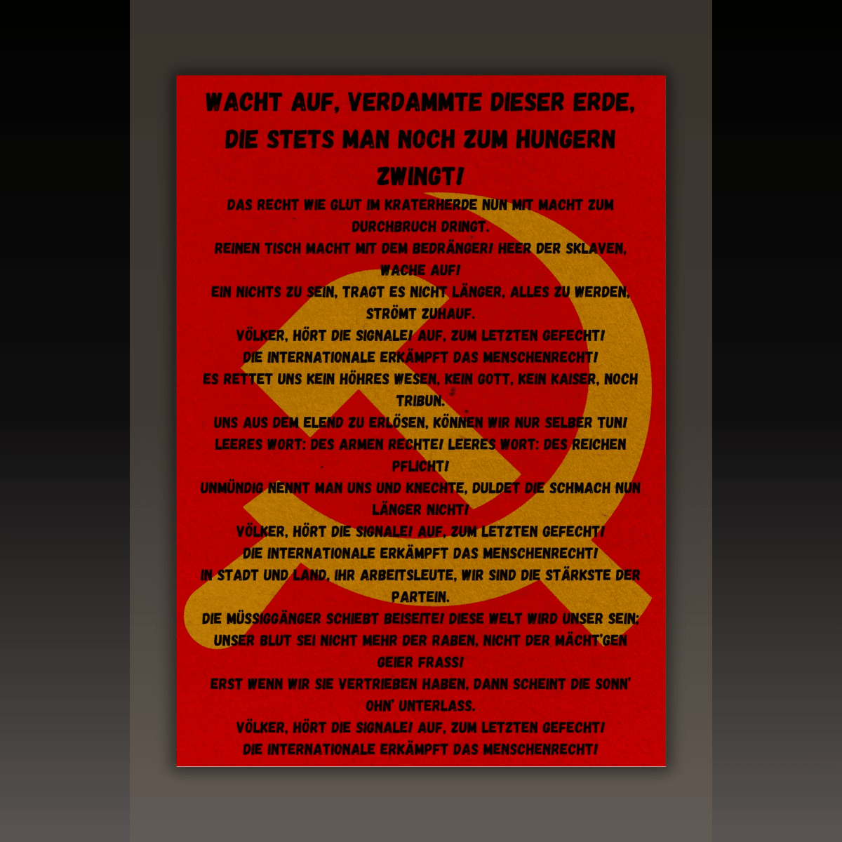 Poster DIN A3+ – Die Internationale | SoliWear - SoliWear