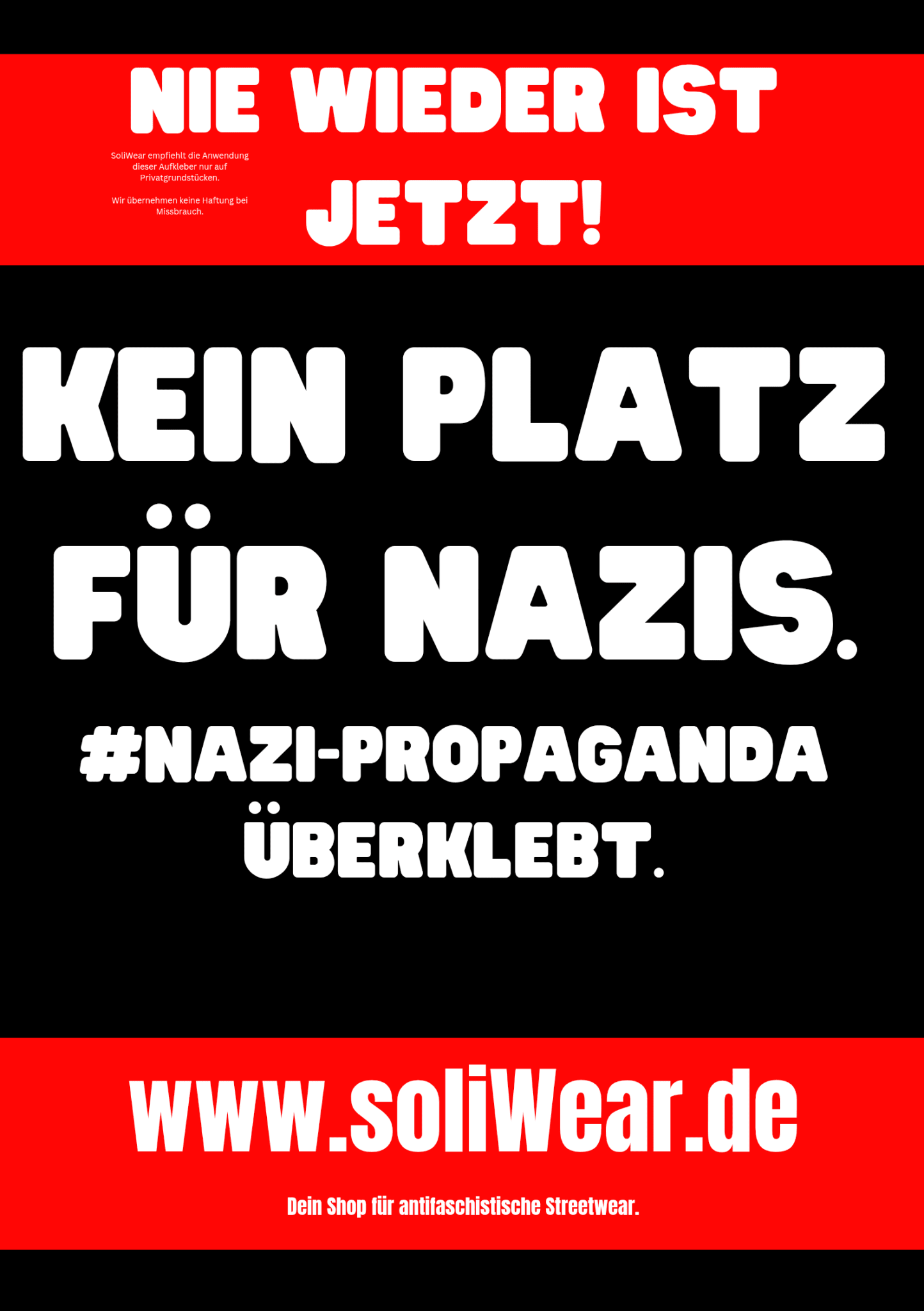 DIN A5 - Aufkleber, perfekt für Wahlplakate. - SoliWear