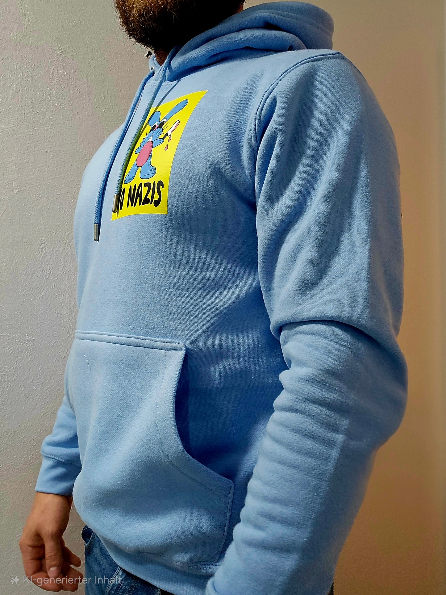 Rabbit Hase Hoodie – Handbedruckt | Antifaschistisch, Fair & Bio