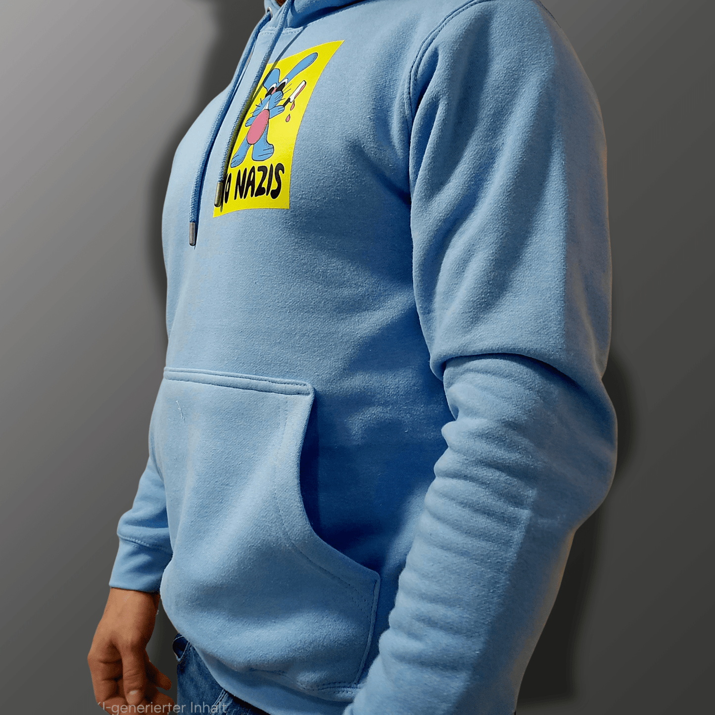 Rabbit Hase Hoodie – Handbedruckt | Antifaschistisch, Fair & Nachhaltig - SoliWear