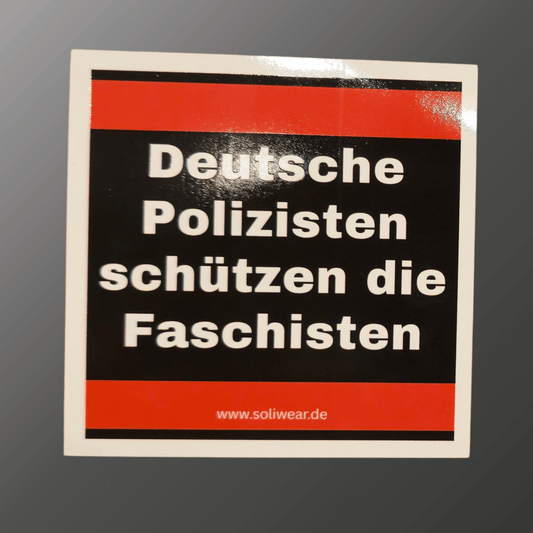 B - Ware 20x Deutsche Polizisten schützen die Faschisten Sticker - SoliWear
