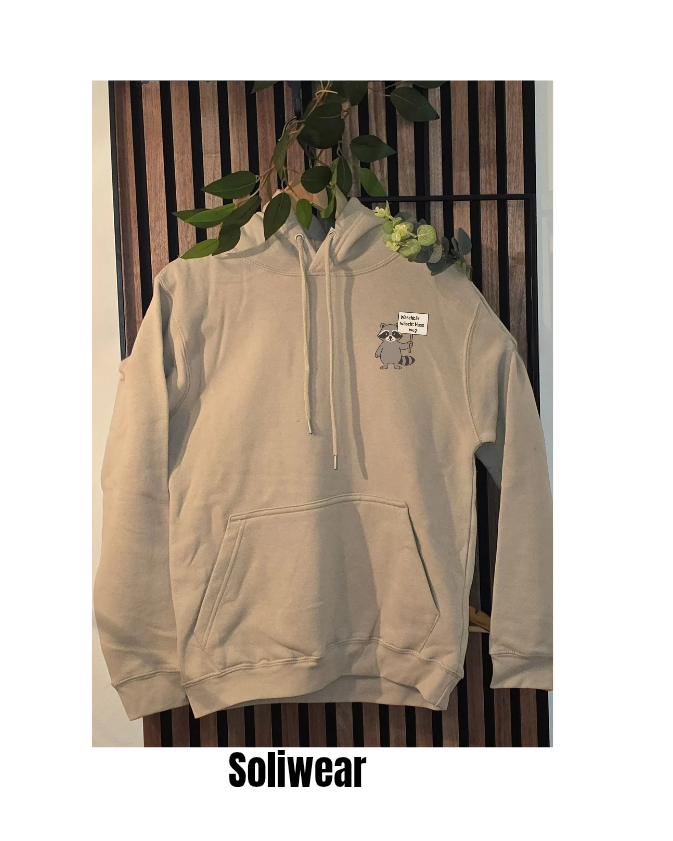 Handbedruckter Waschbär