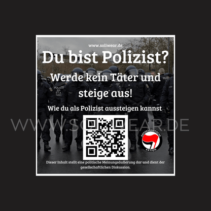 Jetzt vorbestellen🔥 Du bist Polizist? Werde kein Täter und steige aus! - Sticker | SoliWear - SoliWear