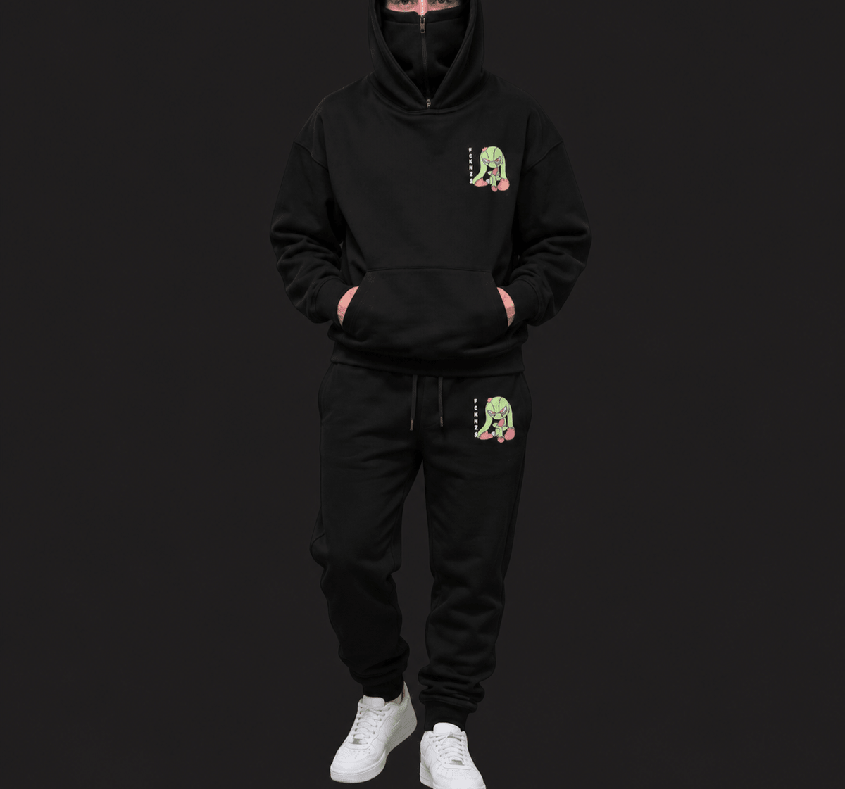 Psst- Jetzt vorbestellen🔥 Green Rabbit – Soliwear® Balaclava Hoodie - SoliWear