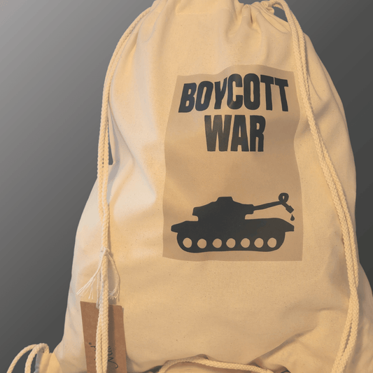 BOYCOTT WAR Gymbag – Nachhaltig & Fair | SoliWear - SoliWear