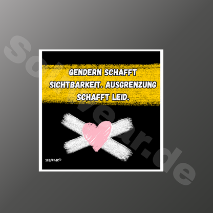 Gendern schafft Sichtbarkeit – Sticker