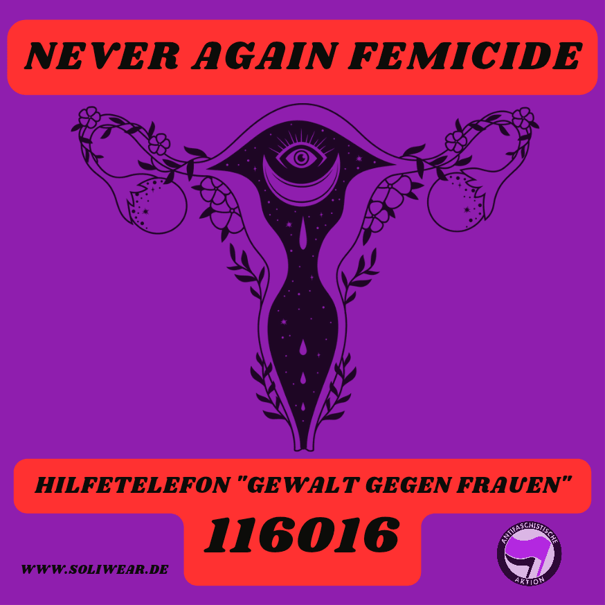 NEU🔥 NEVER AGAIN FEMICIDE Sticker - SoliWear