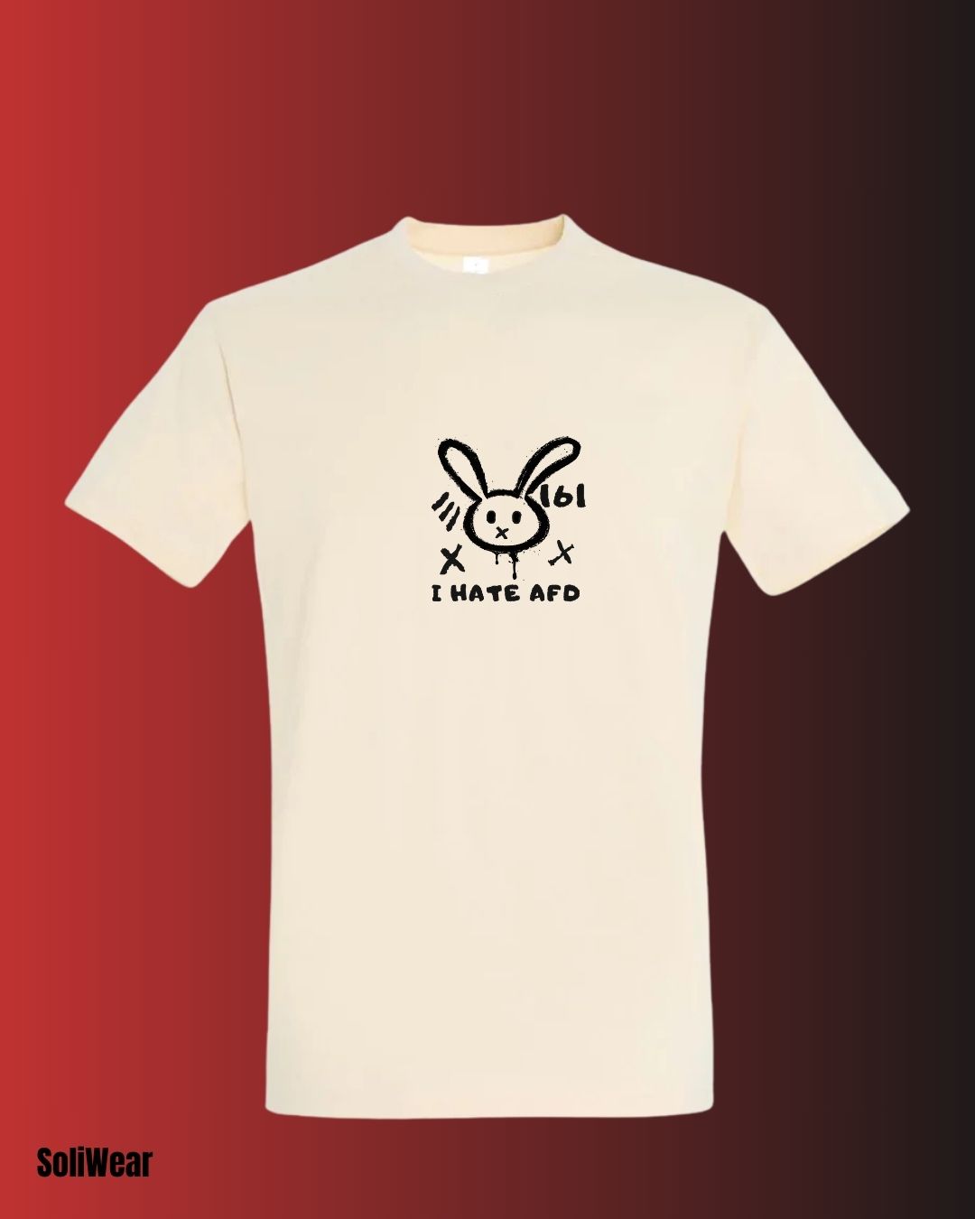 I HATE AFD T-Shirt – Handbedruckt, Fair,Vegan und Nachhaltig