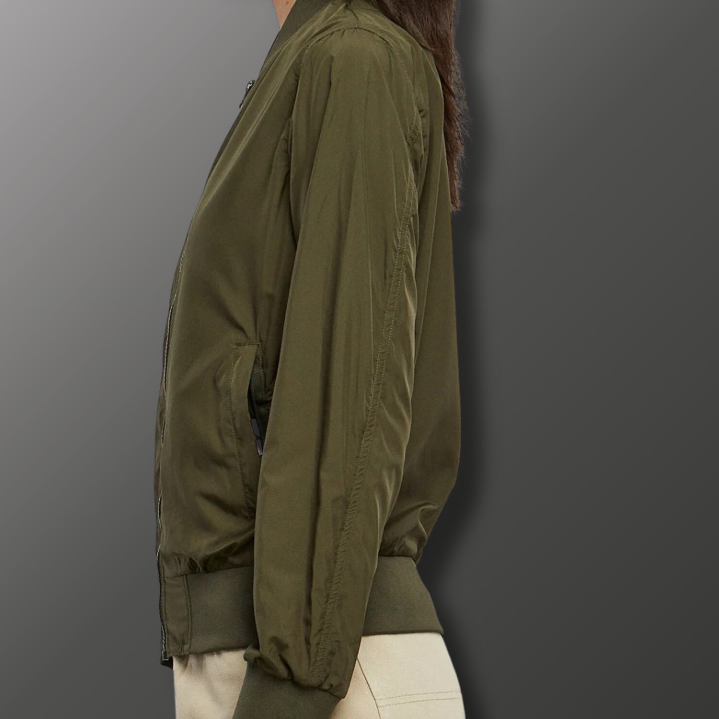 FCK NZS – Taillierte Bomberjacke | Grün