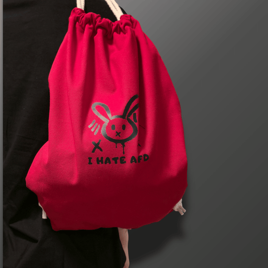 I HATE AFD Rabbit Bag – Antifaschistischer Turnbeutel - SoliWear