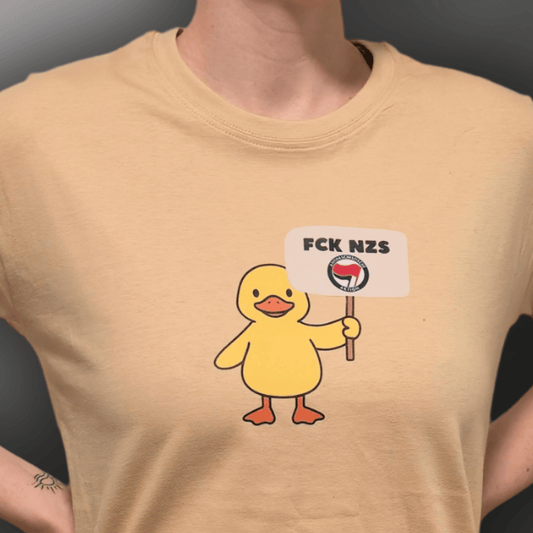 FCK NZS Antifa Enten T-Shirt – Logo mittig Unisex - SoliWear
