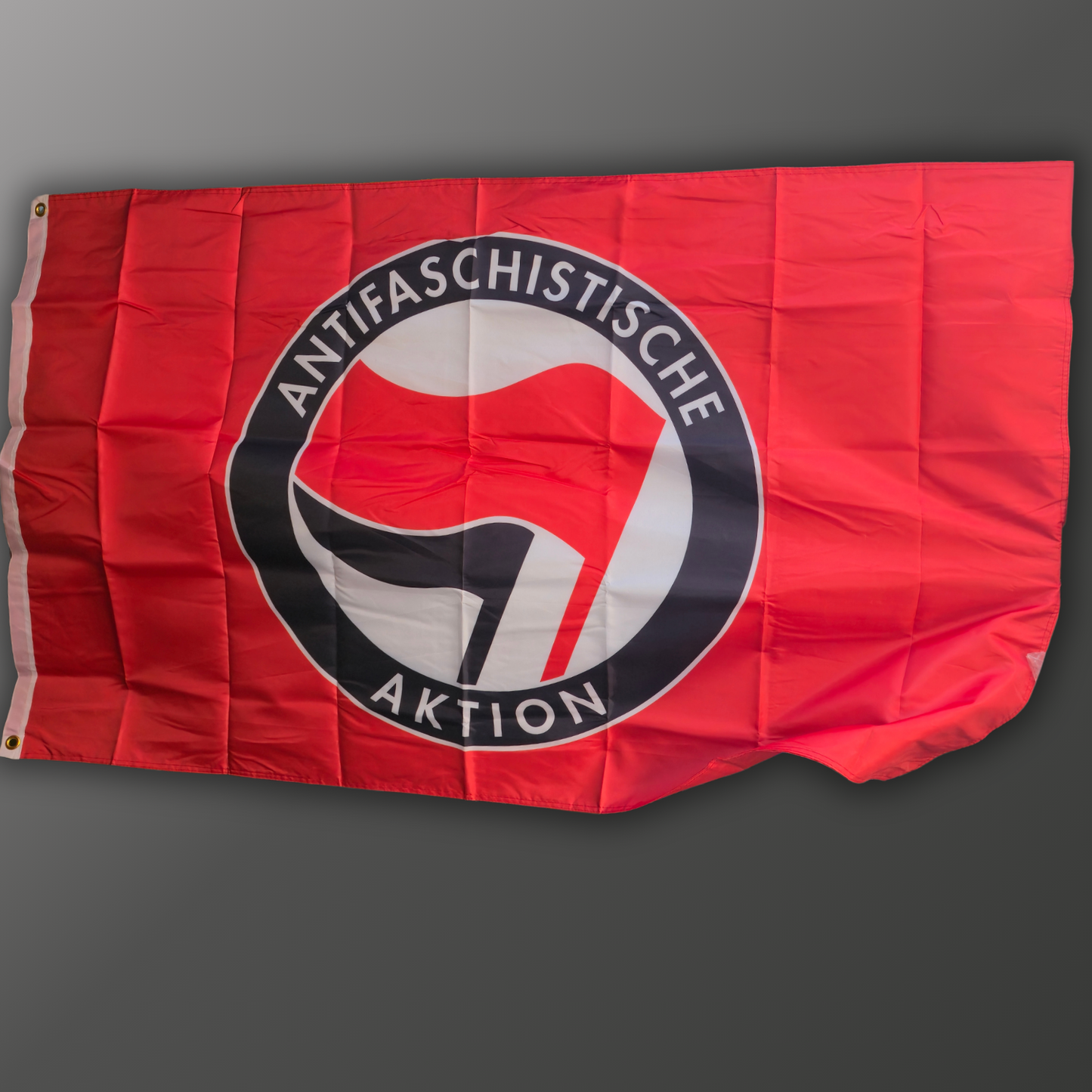Antifa Flagge Rot Premium – 3-Schichten, doppelseitig bedruckt,Fahnenmasten geeignet