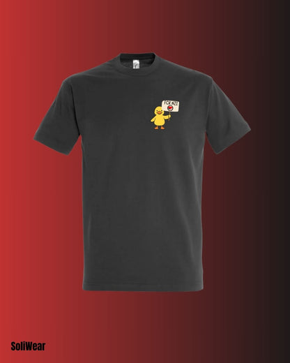 Vegan Antifa Ente T-Shirt – Kleines Logo, klare Haltung