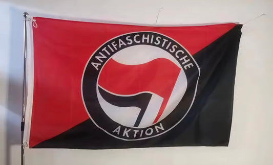 schwarz-rote Antifa-Fahne