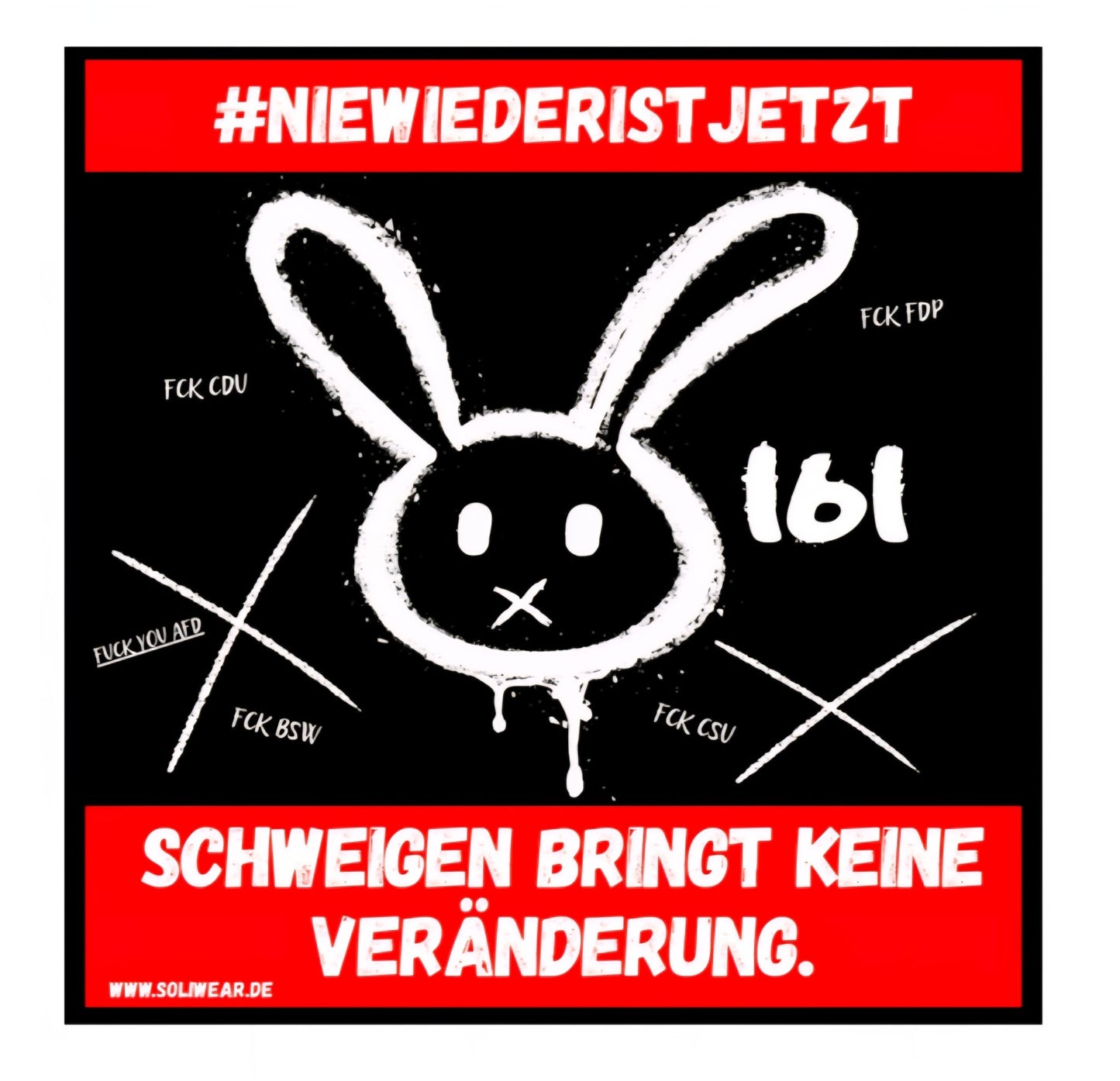 Nie wieder ist jetzt Sticker - SoliWear