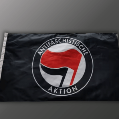 Antifa Flagge Premium – 3 - Schichten, doppelseitig bedruckt,Fahnenmasten geeignet - SoliWear