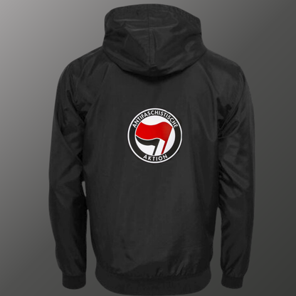Antifaschistische Aktion Windbreaker | Premiumqualität, beidseitig bedruckt