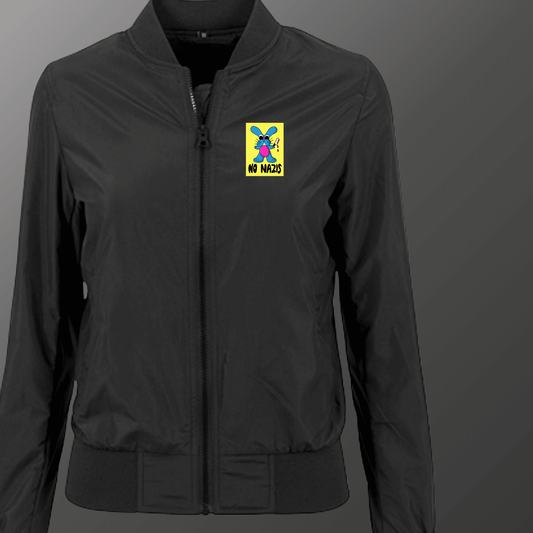 Taillierte No NZS Bomberjacke – Schwarz - SoliWear