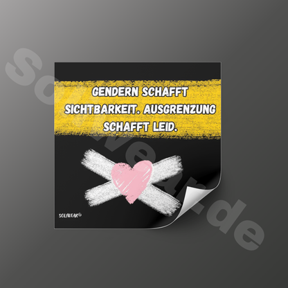 Gendern schafft Sichtbarkeit – Sticker