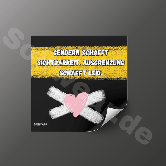 Gendern schafft Sichtbarkeit – Sticker🔥Vorbestellen🔥 - SoliWear