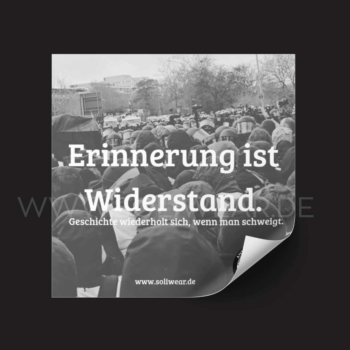 Jetzt vorbestellen🔥 Erinnerung ist Widerstand - Sticker | SoliWear - SoliWear