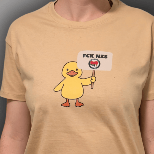 FCK NZS Antifa Enten T-Shirt – Logo mittig Unisex - SoliWear