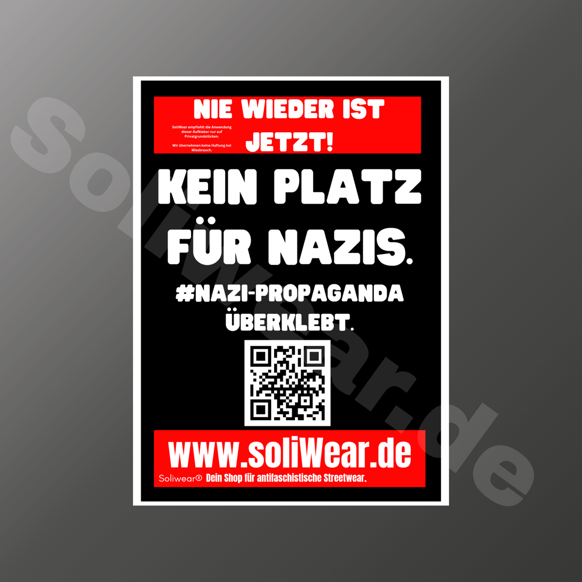 DIN A5-Aufkleber, perfekt für Wahlplakate. - SoliWear