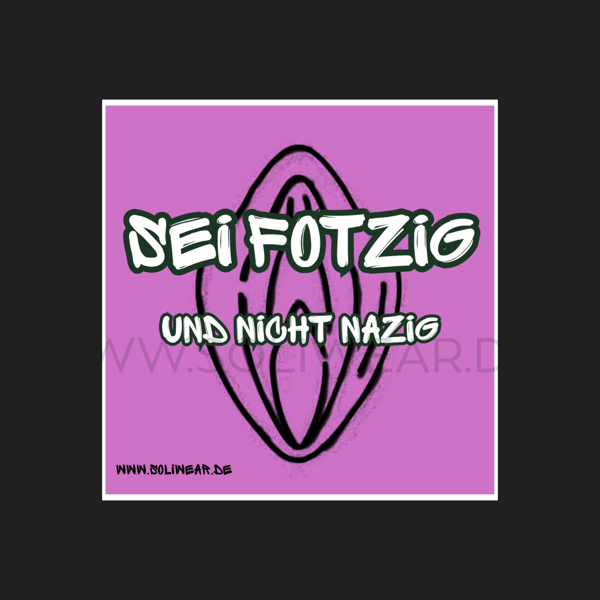 Jetzt vorbestellen🔥 Sei Fotzig und nicht Nazig - Sticker | SoliWear - SoliWear