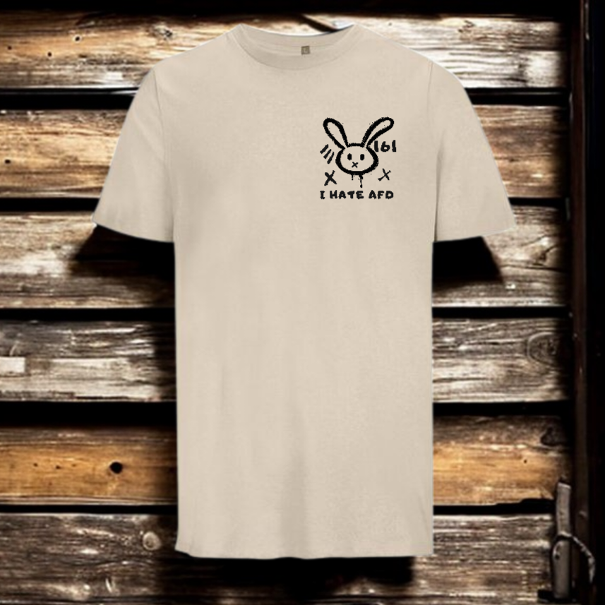 I HATE AFD T-Shirt – Handbedruckt, Fair, Vegan und Nachhaltig