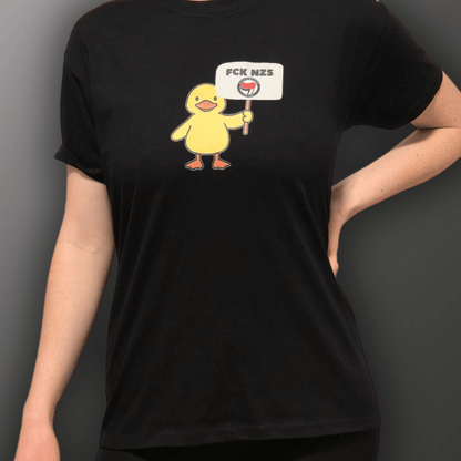 FCK NZS Antifa Enten T-Shirt – Logo mittig Unisex - SoliWear