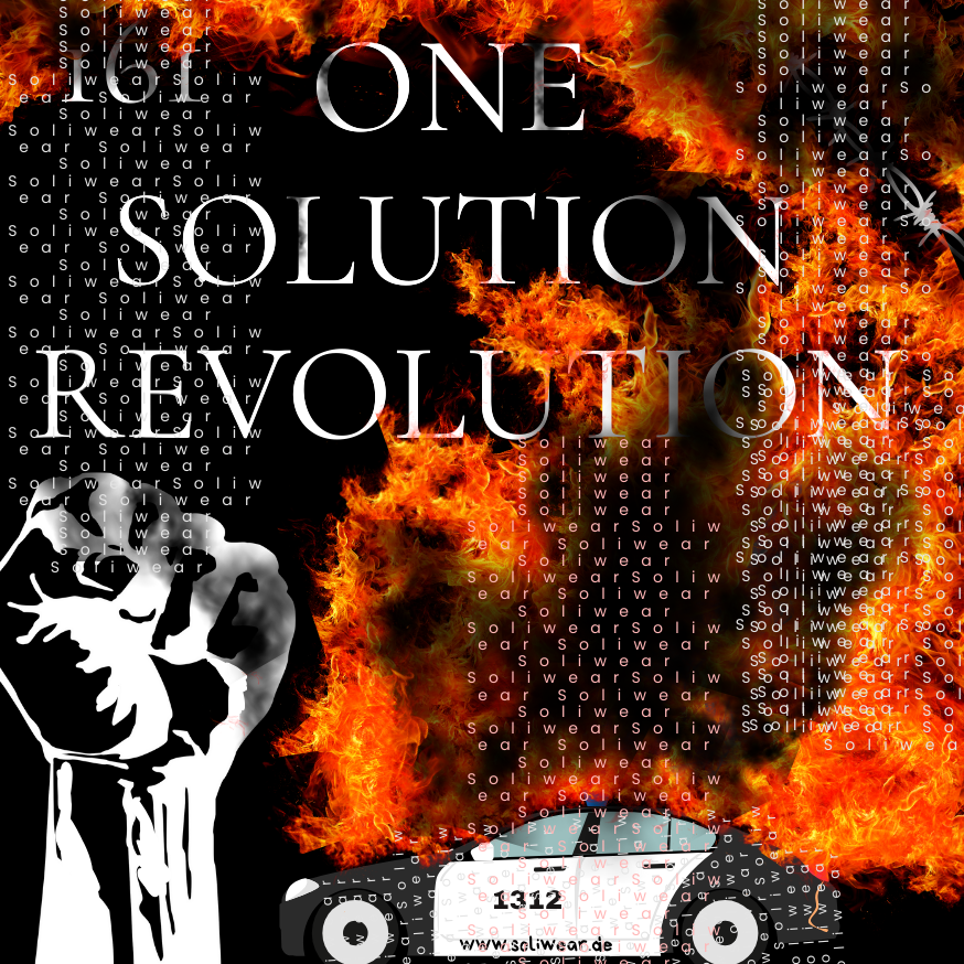 10x „One Solution Revolution“ Sticker – 7,7 × 7,4 cm