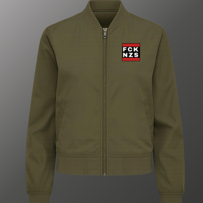 FCK NZS – Taillierte Bomberjacke | Grün