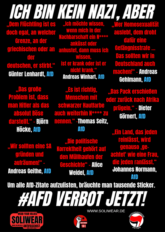 NEU🔥 AFD - Zitate Sticker DIN A6 - SoliWear