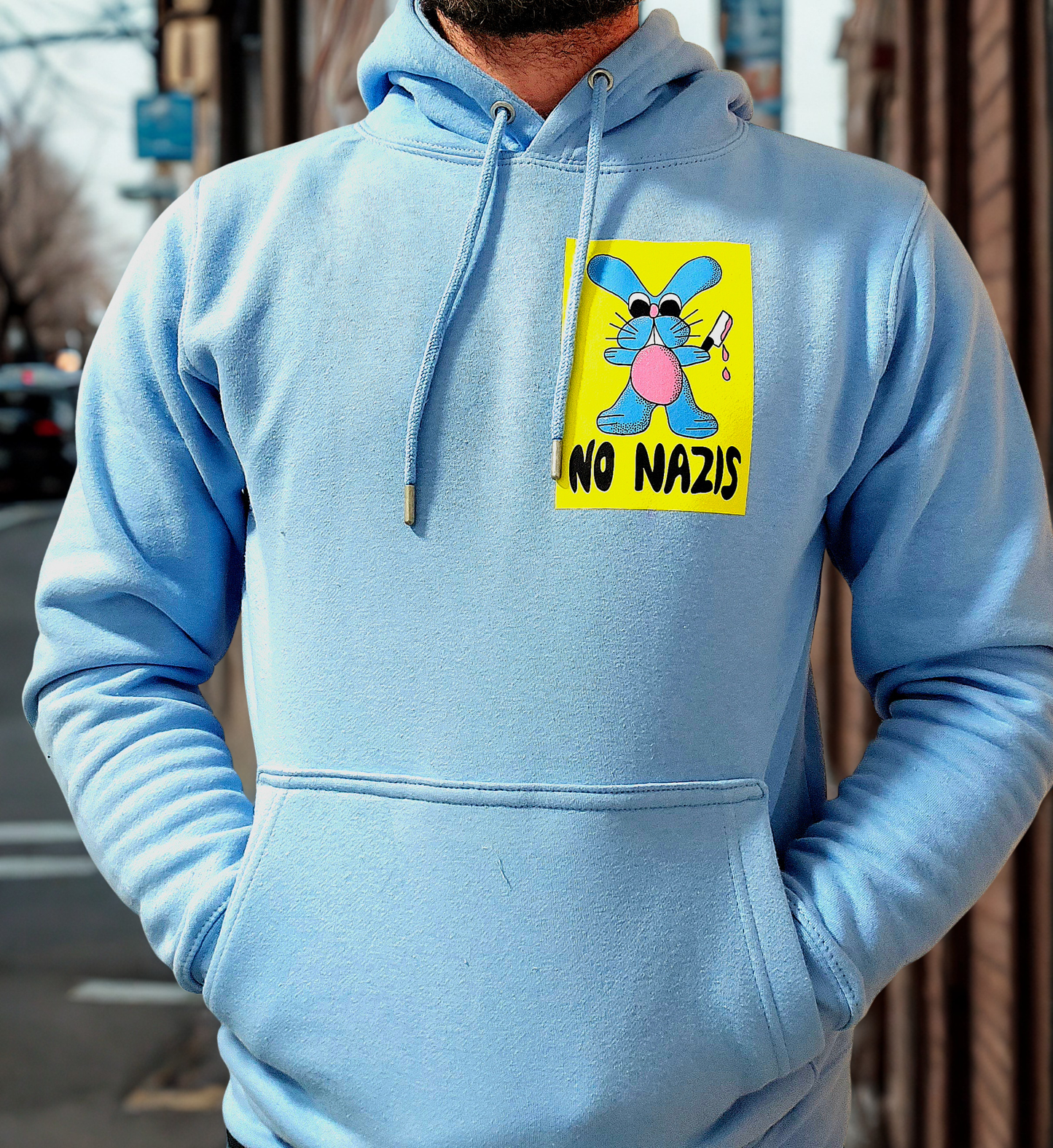 Rabbit Hoodie – Handbedruckt fair und bio